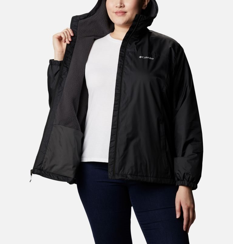 Jacheta Columbia Switchback Sherpa Captusite Dama Negrii | Plus Size MZZQM8SA9